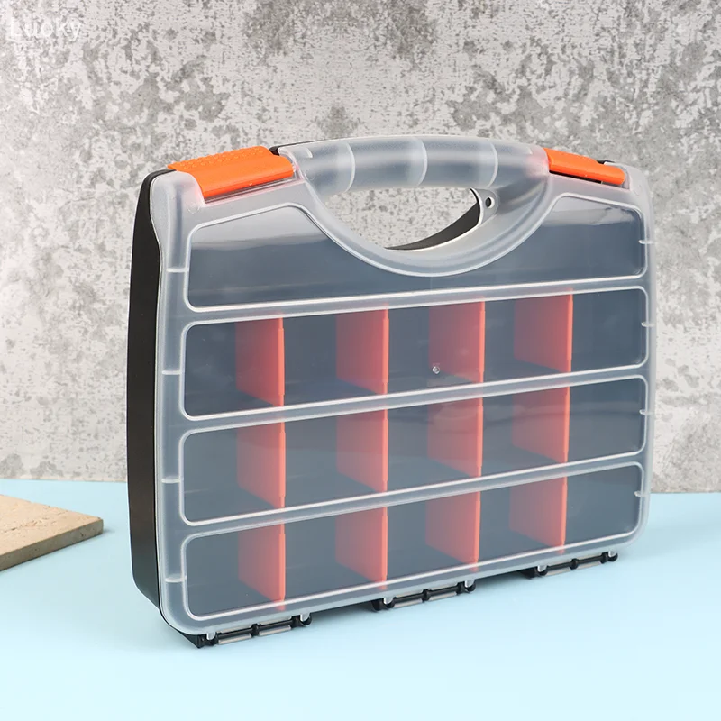 Tool Box Organizers And Storage Plastic Container Compartment Adjustable Detachable Chest Case For Tool Hardware Fastaner Screw