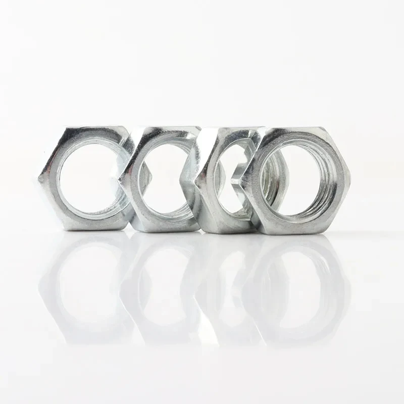 

M8 M10 M12 M14 M16 Fine Thread Hexagonal Thin Nut Galvanized Steel Fastener Nut Various Pitch