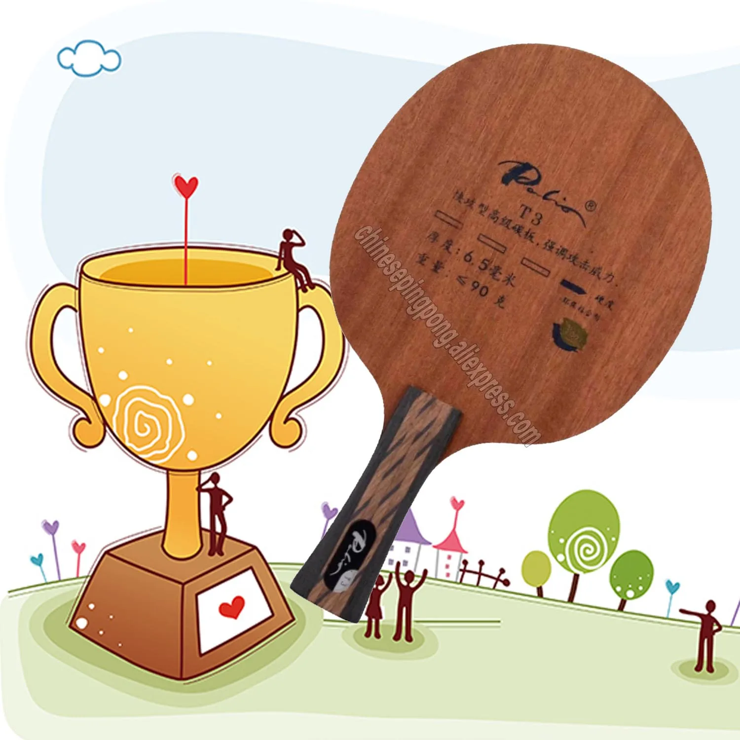 

Palio T3 T-3 table tennis blade carbon blade fast attack with loop attached blade palio blade racket ping pong T 3