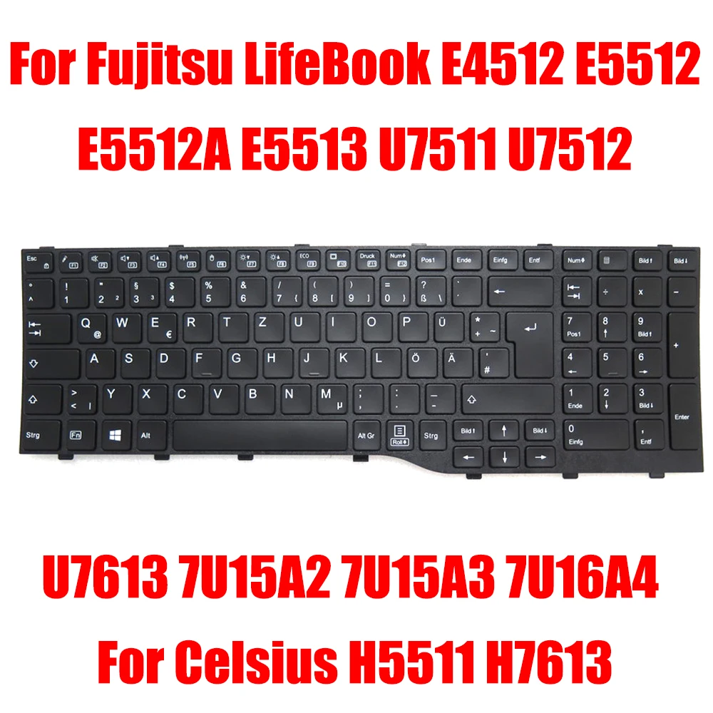 GR Keyboard For Fujitsu LifeBook E4512 E5512 E5512A E5513 U7511 U7512 U7613 7U15A2 7U15A3 7U16A4 For Celsius H5511 H7613 New
