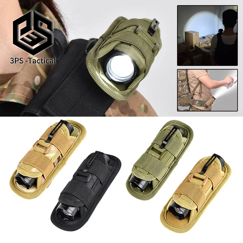 Portable Zoom Strobe Light Tactical Flashlight Backpack Shoulder Belt Waistband Lamp Outdoor Camping Hiking Hunting Scout Torch