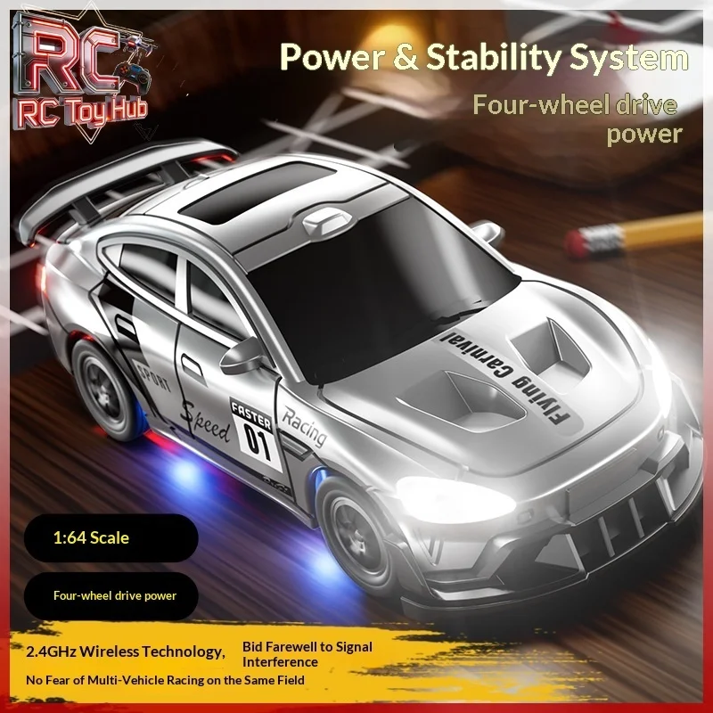 

Миниатюрная радиоуправляемая дрифт-машинка 4WD, высокоскоростная карманная гоночная машинка с LED-подсветкой, настольная игрушка для детей и любителей радиоуправляемых моделей