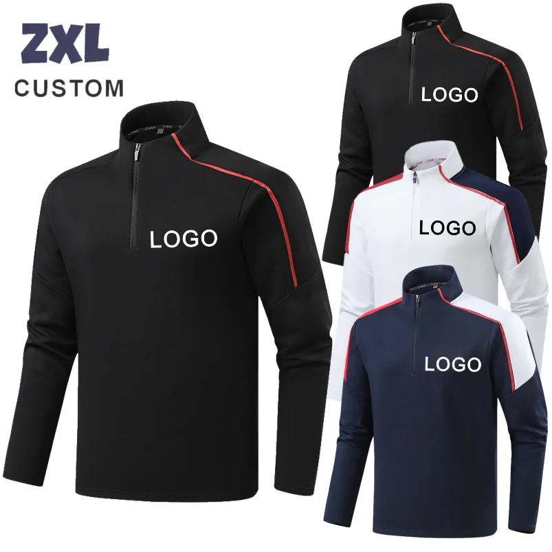 

Half-zip Jacket Stand Collar Sports Sweatshirt Training Wear Games Jerseys Soccer Long-Sleeved Sportswear Customized Logo