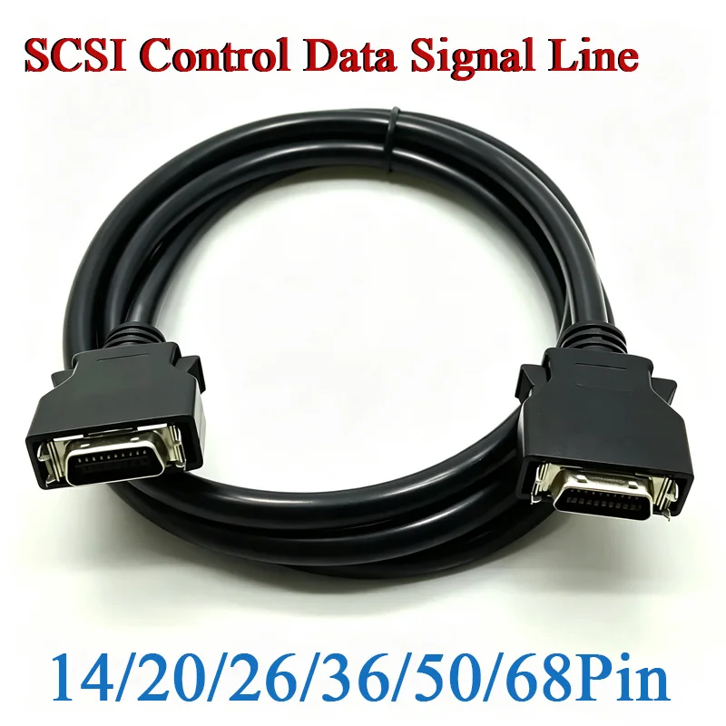 68Pin SCSI Control Data Signal Line 14/20/26/36/50Pin Double Male Head Industrial Servo Drive Connection Wire High-density Cord
