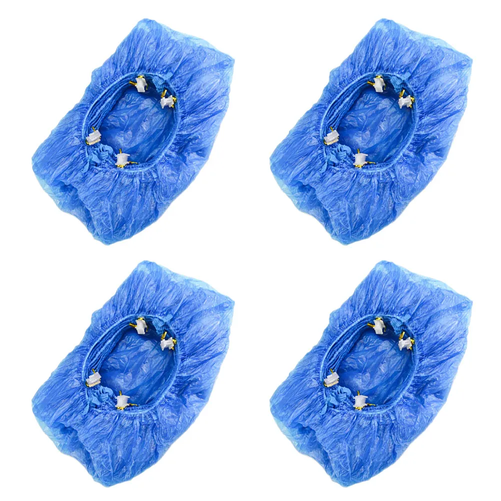 100Pcs Disposable Plastic Shoe Covers Anti-Skid Breathable Lightweight for Shoe Cover Machine Home Factory Dust-Free Plant