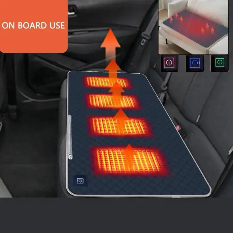 

Sleeping Heating Pad Cushion Cold Resistant 3-Level Temperature For Outdoor Camping Heated Electric Mat