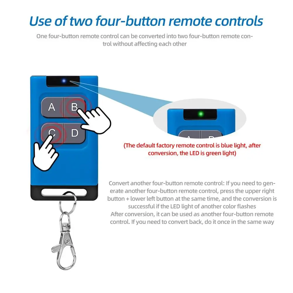 Rechargeable Garage Control Door Remote Wireles 300-915mhz Gate Control Waterproof Code Grabber Garage Door Opener Duplicator