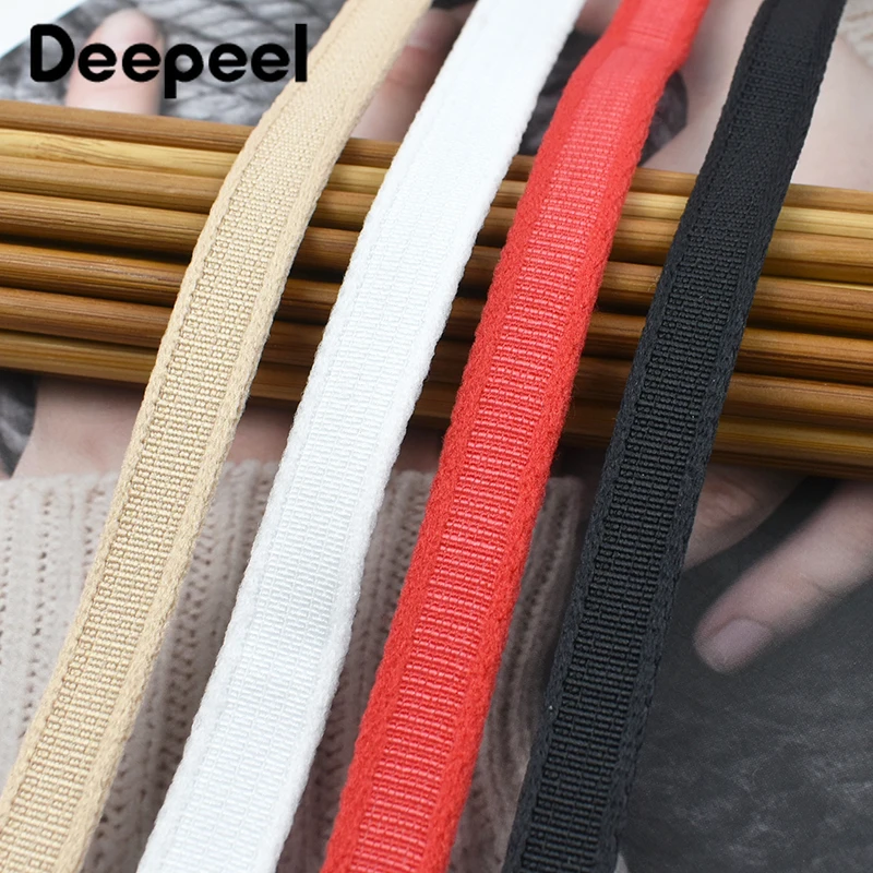 2/5/10/20M Deepeel 10mm Nylon Webbing Tubular Ribbon Bands for Underwear Bra Underwire Channeling Tape DIY Sewing Accessories view 6