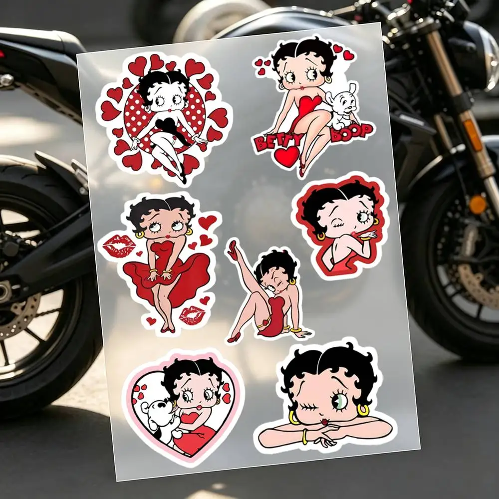 Betty Boop Aesthetic Graffiti Waterproof PVC Stickers For Car Motorcycle Skateboard Helmet Notebook - view 2