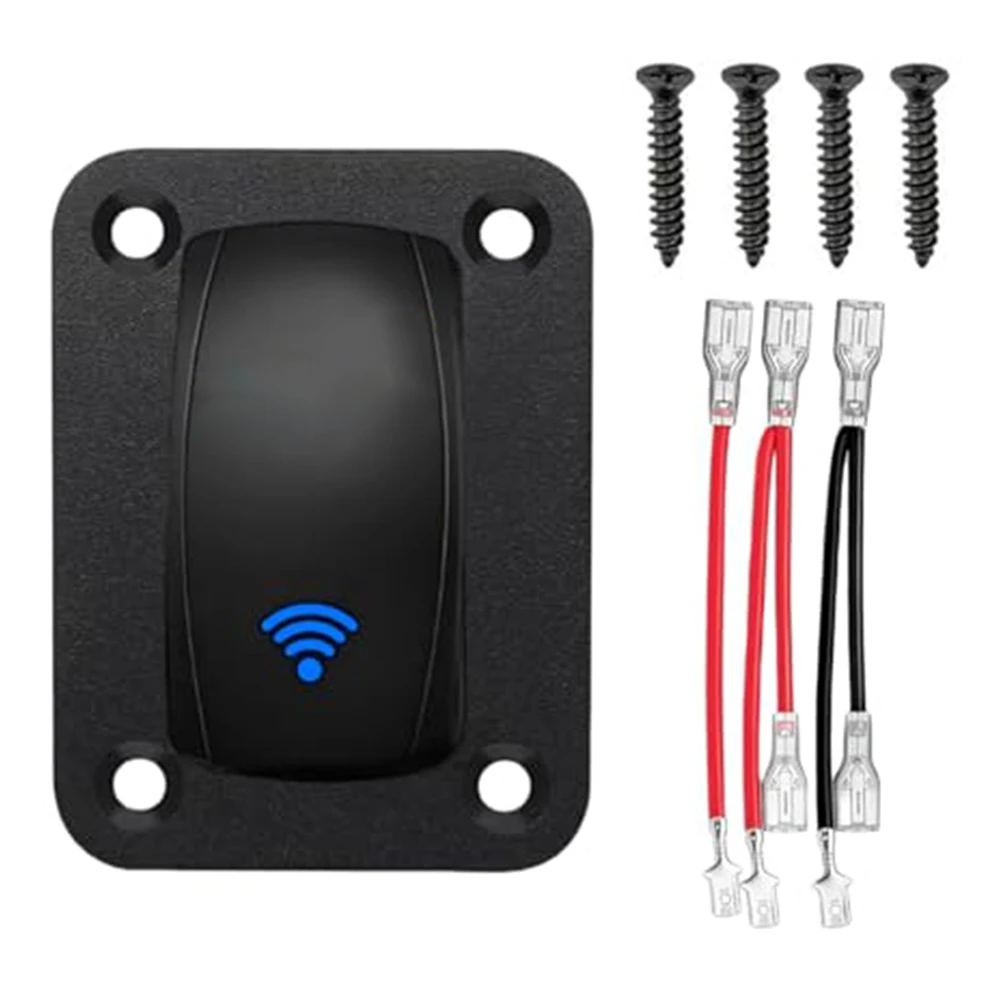 12V 24V Rocker Switch with LED for Starlink For Mini For Satellite Systems IP65 20A SPST Marine Grade 19.5x6.9mm Mount