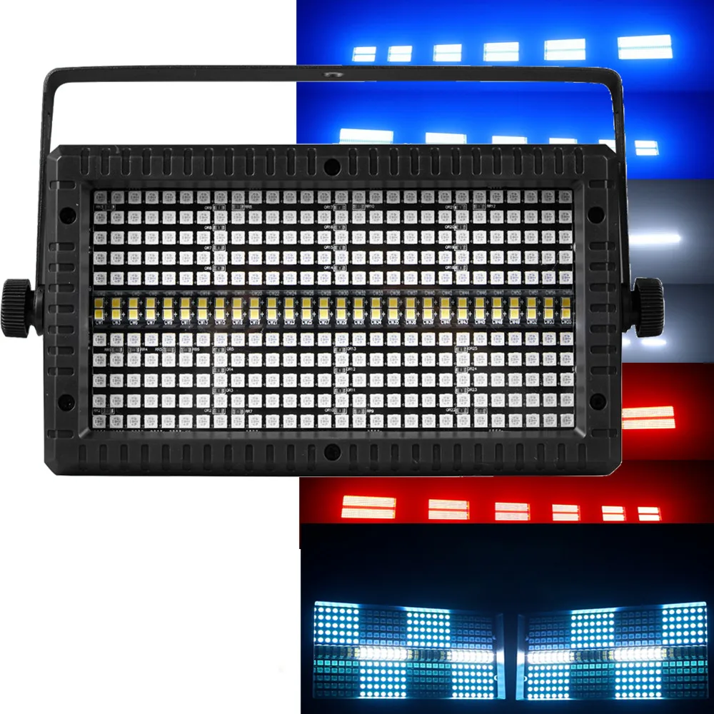 60W Mni LED Strobe RGBW 4w1 8 stref i biały 8000K 4 strefy DMX Super Bright Dj Wash Bar Strobe Stage Lighting Effects