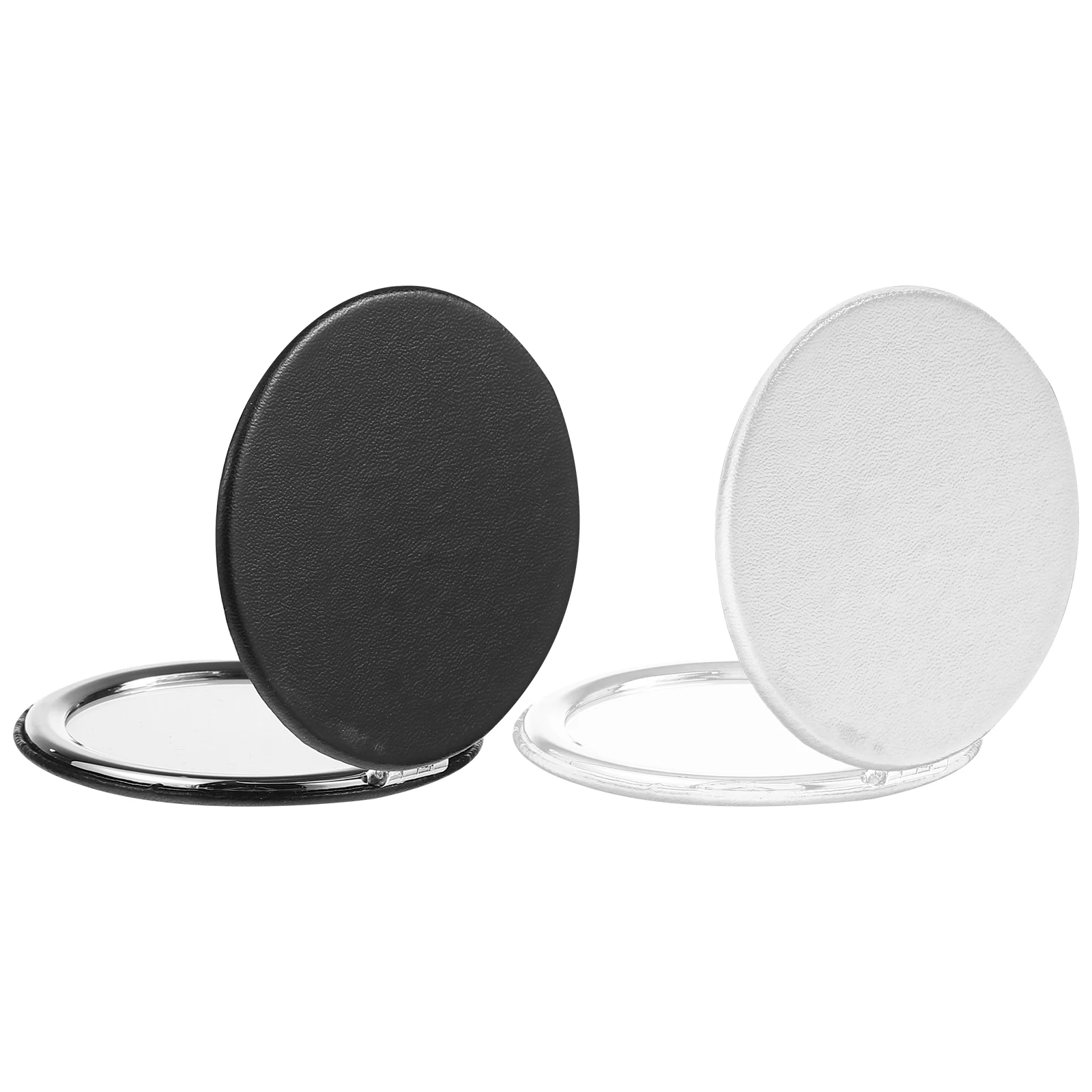 

2Pcs Makeup Mirror Set Compact Portable Small Mirror for Travel Business Trip Pocket Size Foldable Handheld Double Side