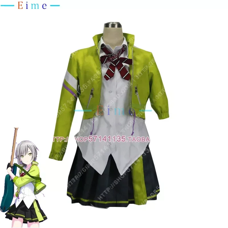 Eme jogo projeto sekai colorido palco hinomori shiho cosplay traje festa terno casaco camisa saias uniforme de halloween feito sob encomenda