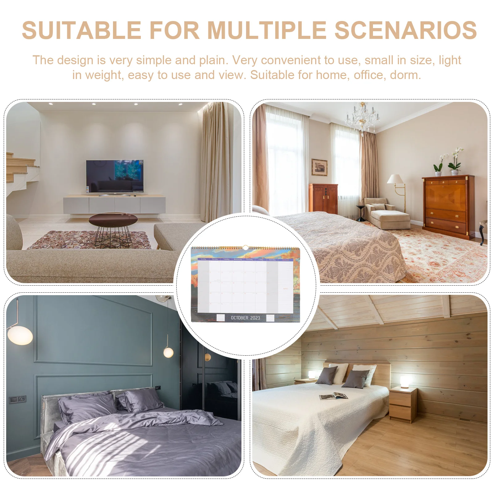 

English Wall Calendar 2023 Multipurpose Household Planner Decorative Hanging Calendar For Office Home School Use Simple