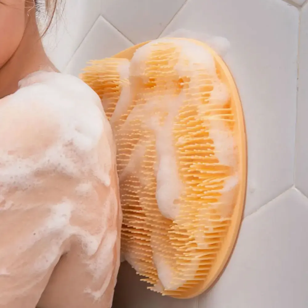 

Exfoliating Bath Wash Pad Tool Bathroom Back Scrubber Silicone Back Foot Massage Pad Shower Non-Slip Mat Cleaning Brush