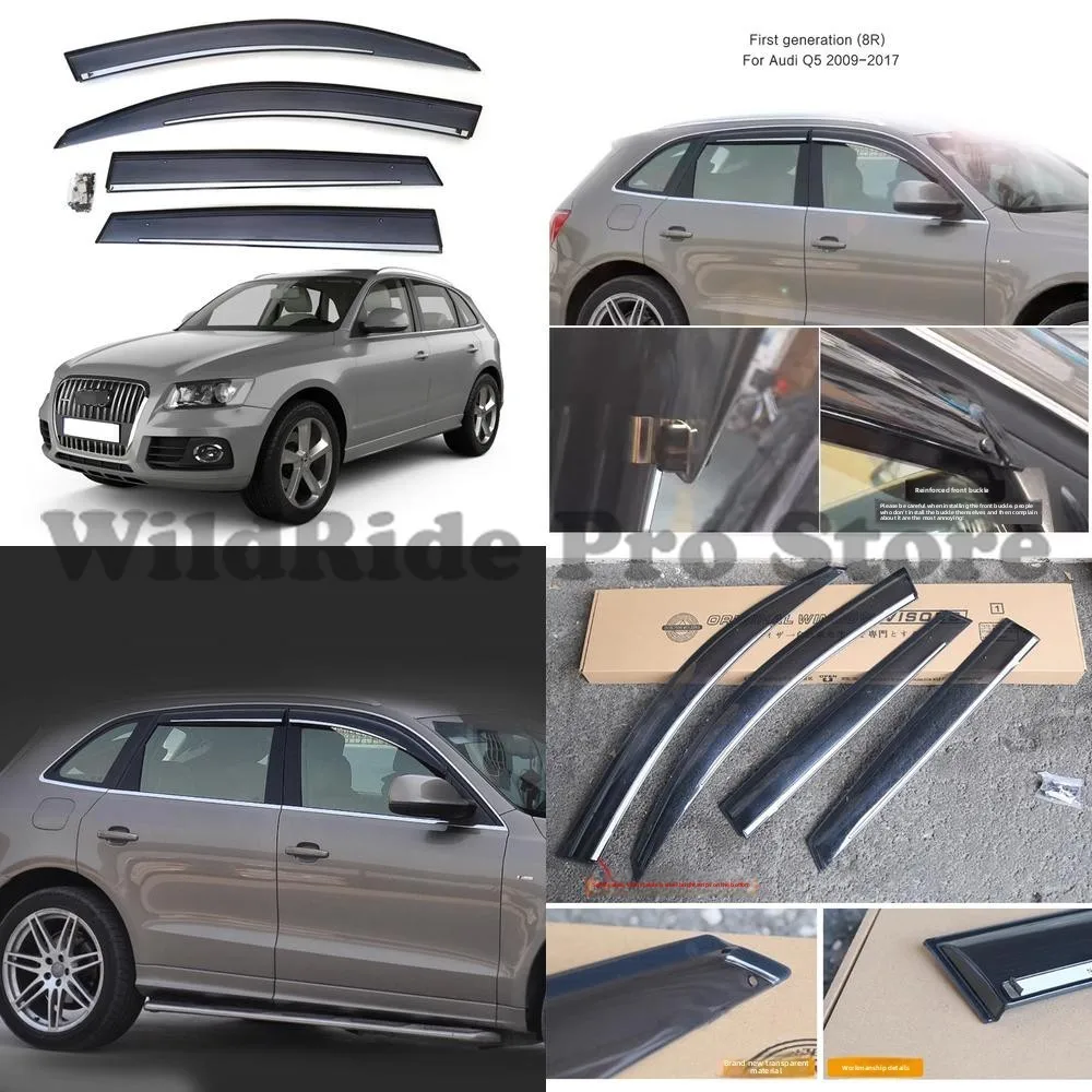 

1 set OEM Audi Q5 Rain Visors Molded Thickened Window Rain Guards 2009 2017 Audi Q5 Ventilation Deflectors