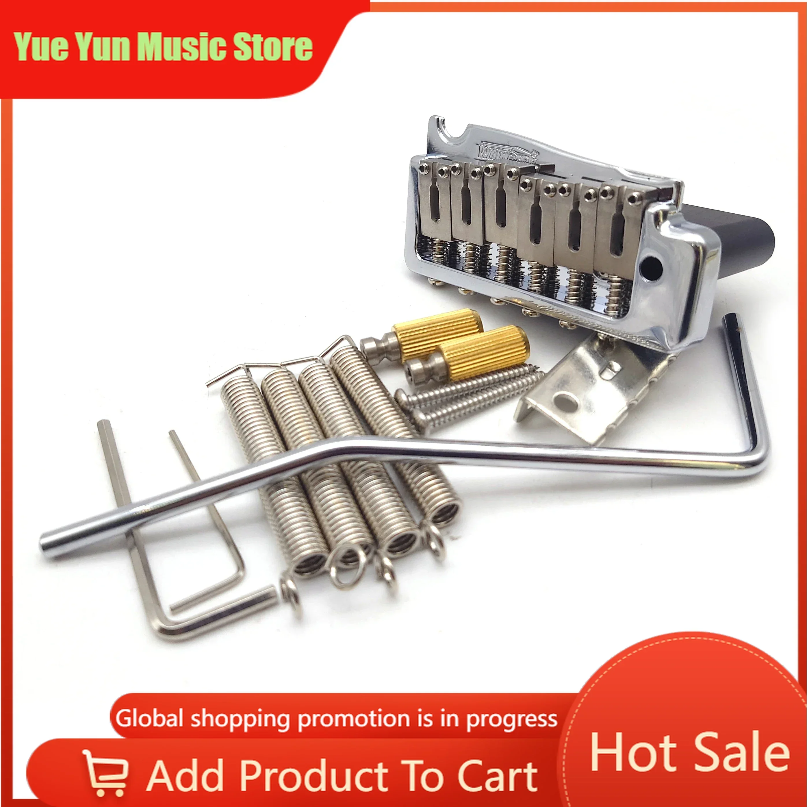 Guitar Tremolo Bridge WVP 2-Point Bridge SUS Stainless Steel Saddles with Full Solid Steel Block