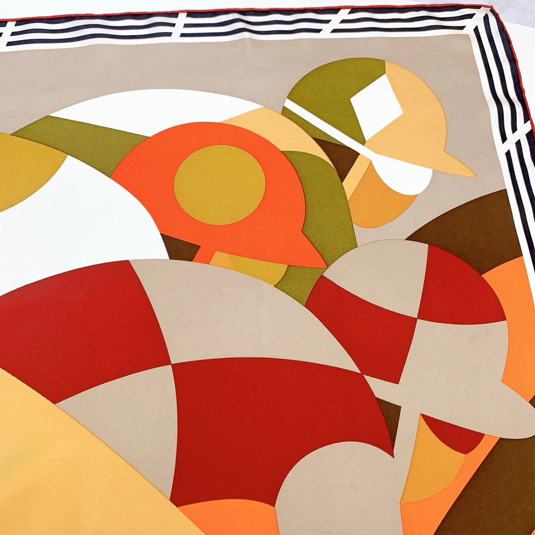 90 سنتيمتر وشاح حريري المصممين الفاخرة ساحة عصابات 90 هيمز اليد توالت حواف شالات رئيس حقيبة اكسسوارات عاشق الأم هدية