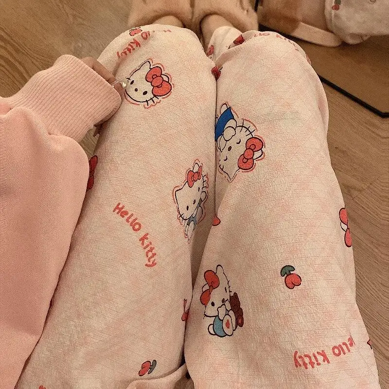 

Spring and Autumn Women's Pajamas New Style Women's Home Pants Girls' Walking Pants Anti-Mosquito Pants Cartoon Sweet Home Pants