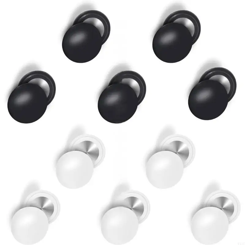 WXTC 8/10Pcs Bib Magnets for Runners Marathons Bib Clips Secure and Lightweight Race Number Fasteners in White and Black
