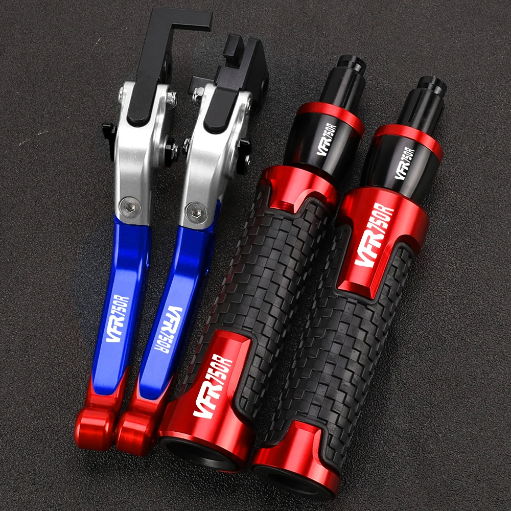 

Handlebar Handle Bar Grips Motorcycle For Honda VFR750R VFR 750 R 750R 1986-1998 1997 1996 1995 Adjustable Brake Clutch Lever