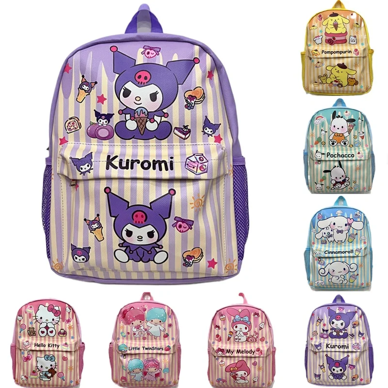 

Sanrio Backpack School Bags Hello Kitty Kawaii Bookbag Little Devil Cartoon Canvas Outdoor Kuromi Anime Backpack Schoolbag