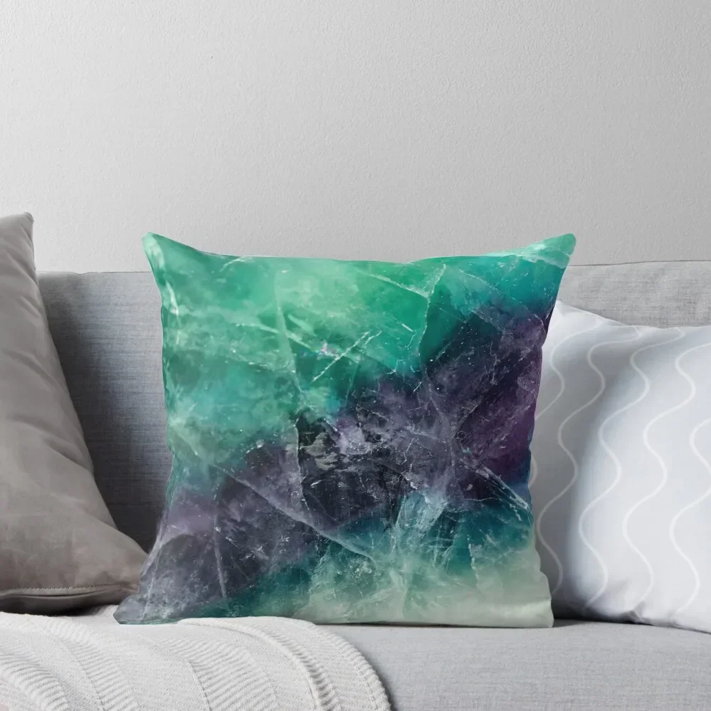 Flourite Macro Throw Pillow Luxury Pillow Case Covers For Sofas pillow