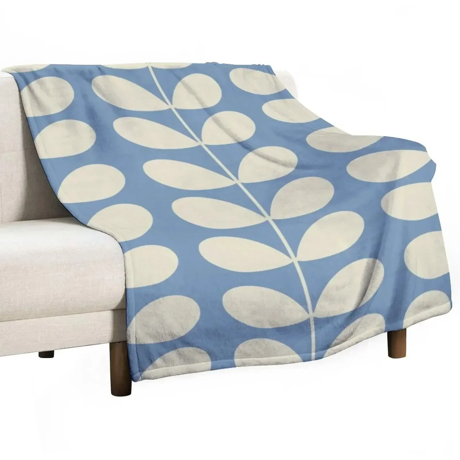 orla kiely multi stem,blue,white, kiely pattern,orla kiely design Throw Blanket Sofa Quilt Sofas For Decorative Sofa Blankets