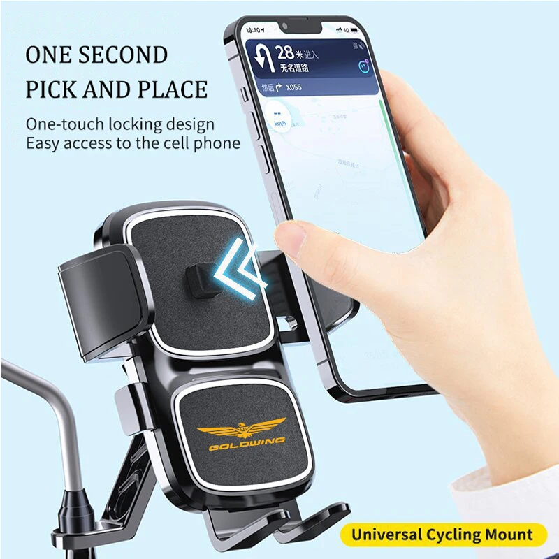 Motorcycles Bicycles Phone Holder Free Rotation Mobile Phone Navigation Bracket For HONDA Goldwing 1800 GL1800 GOLDWING1800