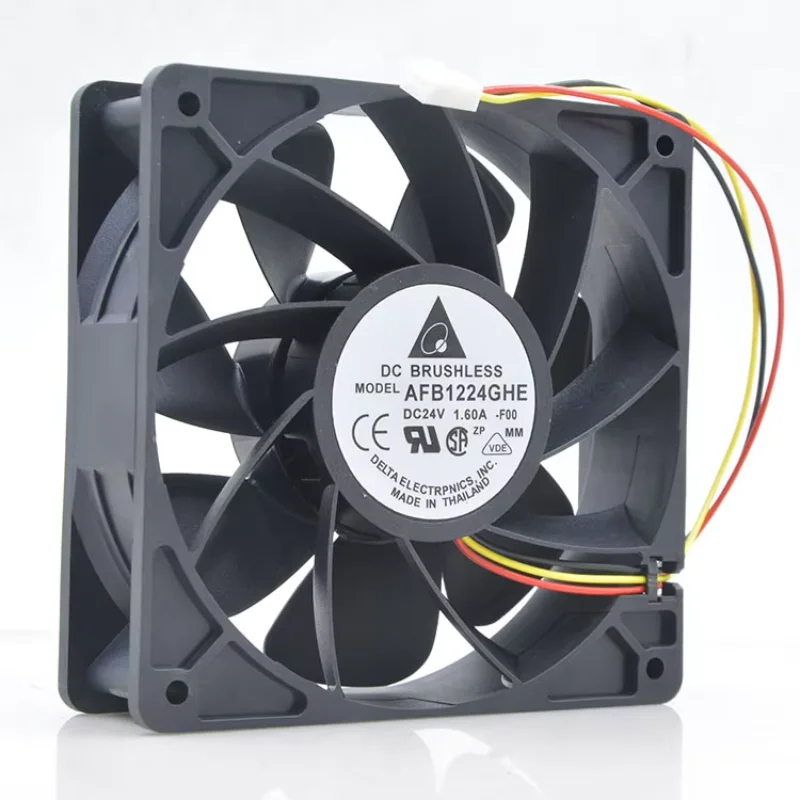 Delta Electronic AFB1224GHE F00 DC 24 В 1,60 А 120x120x38 мм 3-проводной охлаждающий вентилятор для сервера