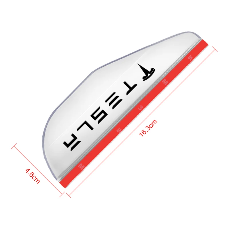 2Pcs Car Rearview Mirror Silicone Rain Eyebrow Water Proof Universal Auto Rear View Side Shield For Tesla Model 3 Model S Model