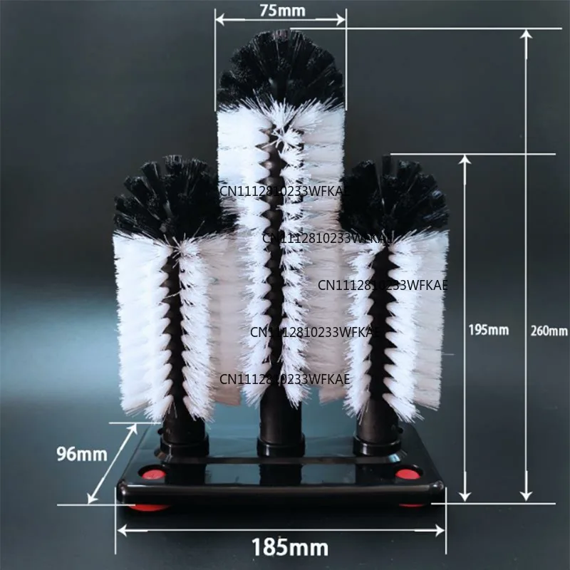 Detachable three-head cup wash brush, soft bristle stain removal, glass cup thermos cup, multifunctional cup brush for home use