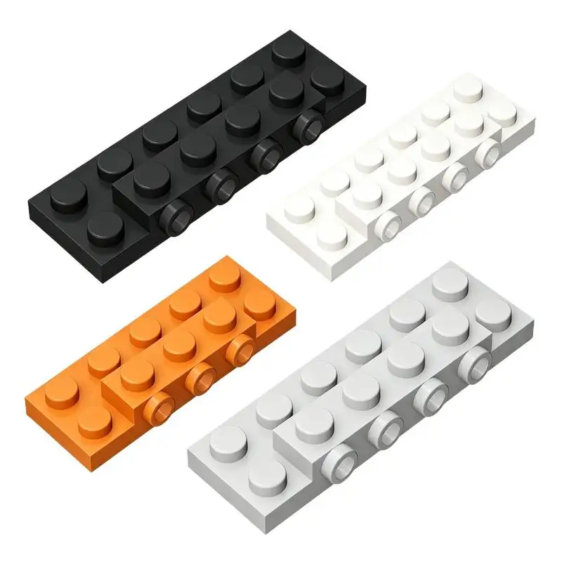 100Pcs 87609 Small Building Block Parts Accessories 2X6 Single-Sided With 4 Particle Adapter Plate