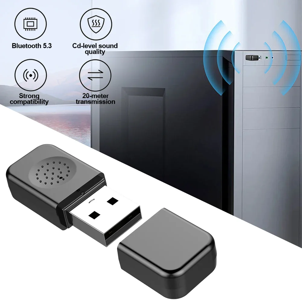 USB Adapter Drive Free USB Bluetooth 5.3 Adapter Transmitter Receiver Audio Bluetooth Wireless  for Computer PC Laptop