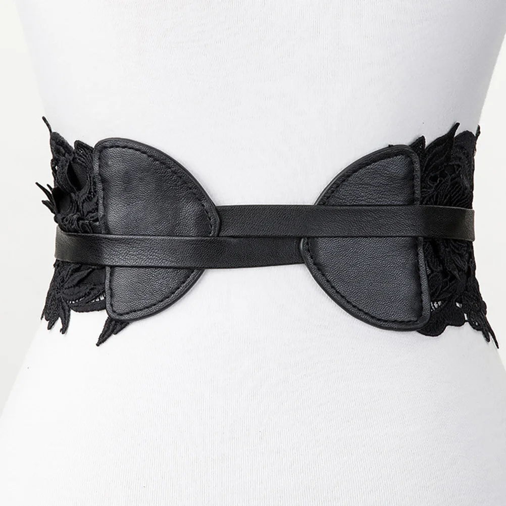 حزام خصر من الدانتيل للنساء، حزام فستان عريض، تصميم أنيق برباط، إكسسوار أنيق مناسب للحفلات والولائم والعطلات