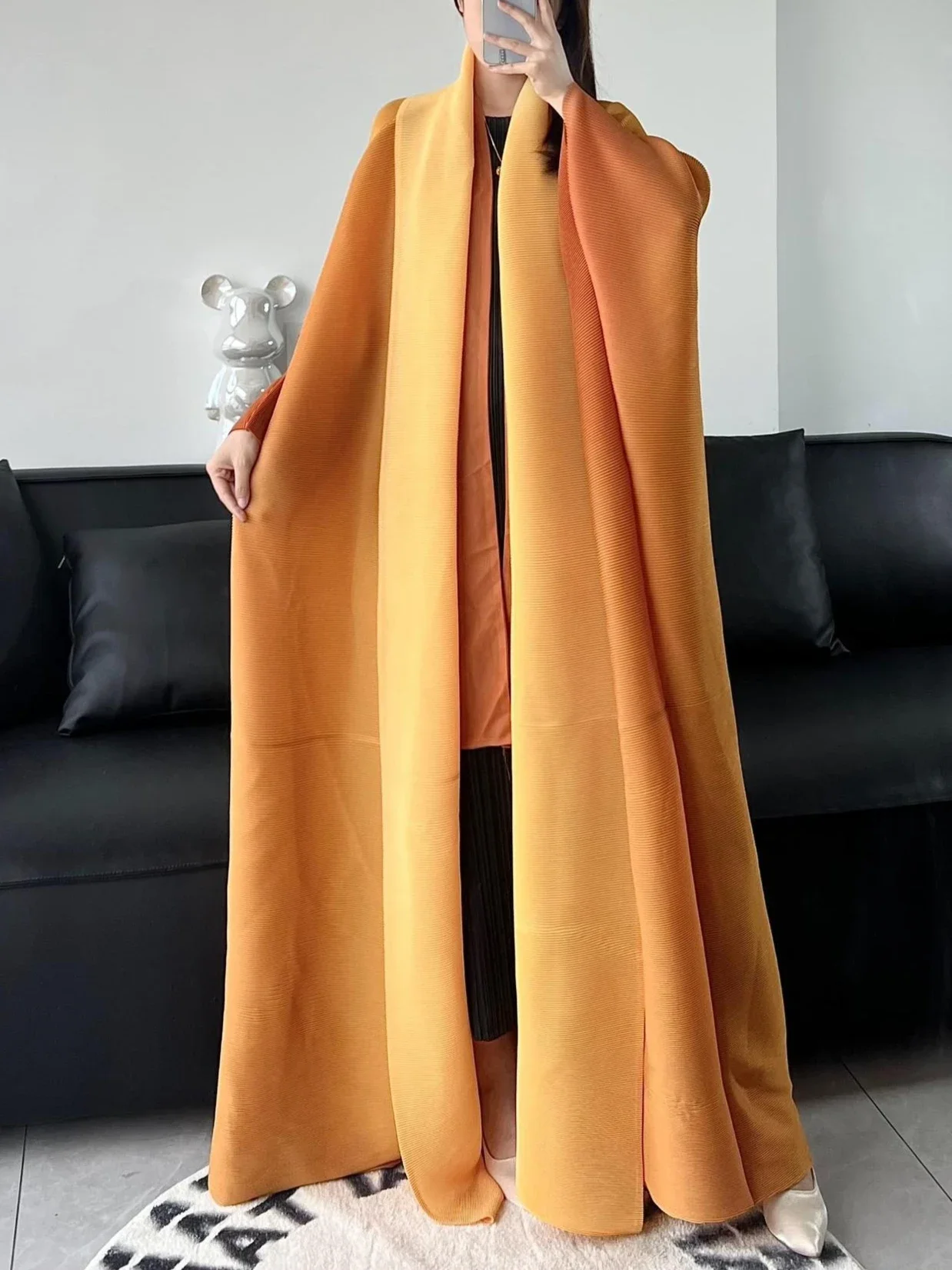Muslimische Abaya Frauen Fledermaus Ärmel Plissee Strickjacke Offenes Kleid Marokko Kaftan Dubai Abayas Plus Größe frauen Luxus Mantel Eid Ramadan