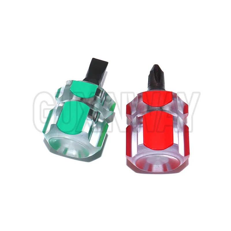 1pcs Radish Head Pin Board Screwdriver Repair Sewing Tool Mini Portable Transparent Handle Metal Screwdriver