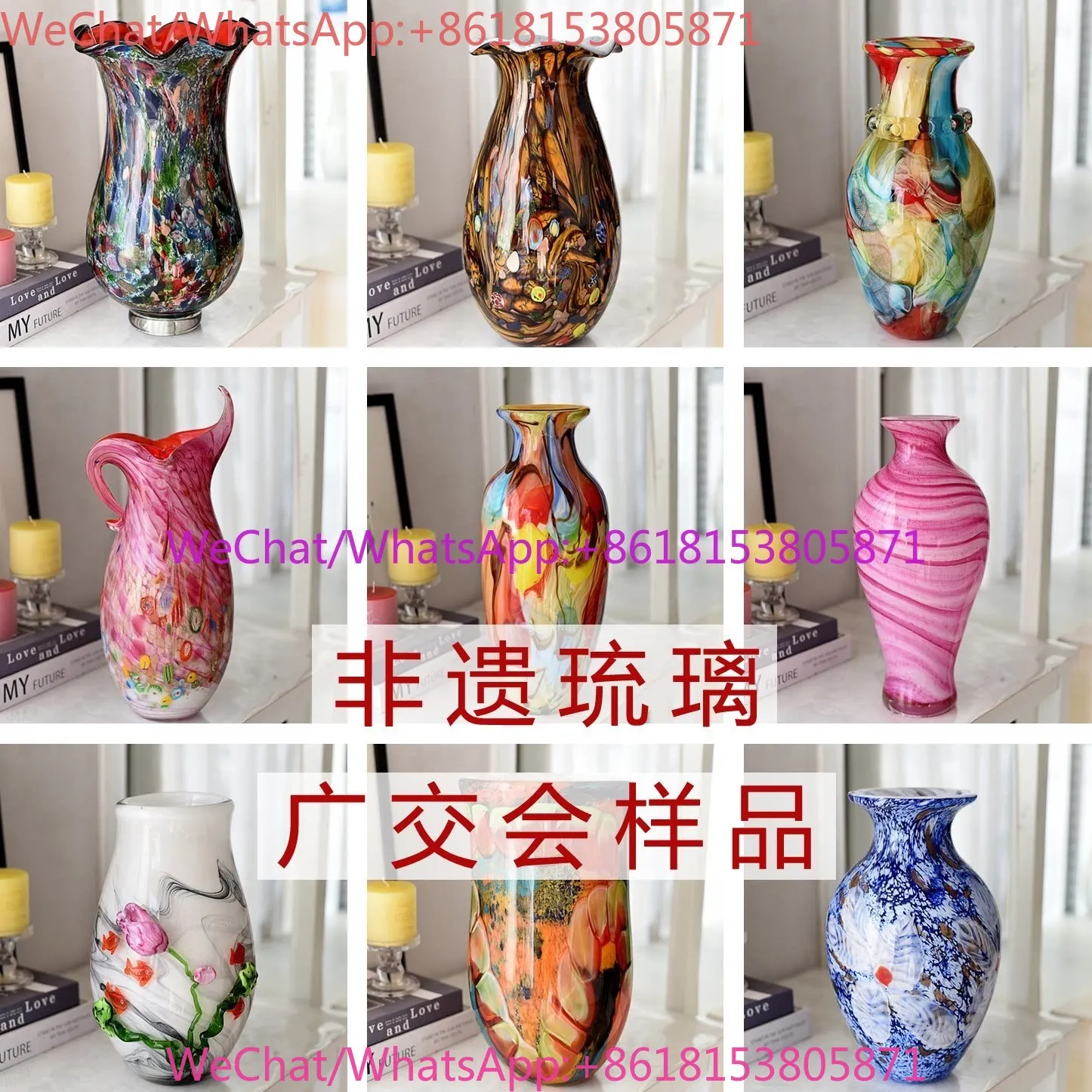Decorative living room modern minimalist style flower arrangement high rich color three-dimensional relief W456