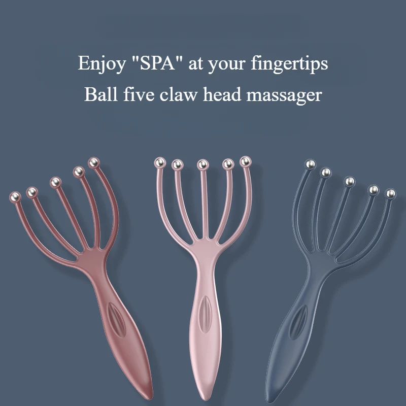 Best Selling Head Massager Five Finger Ball Plastic Scalp Massager Relieve Pressure Itch Massager for Head Skin