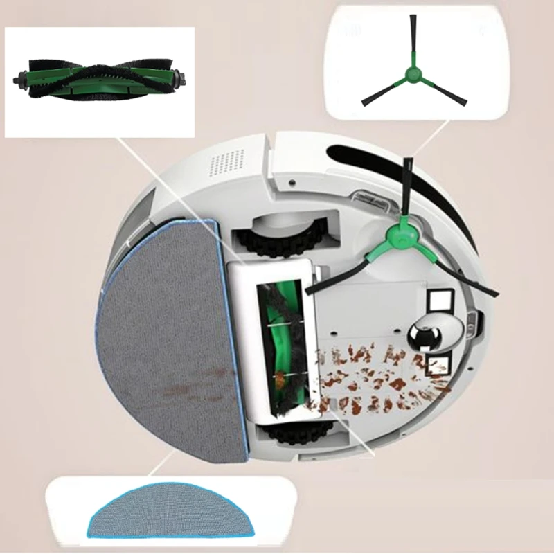 9 szt. Zestaw akcesoriów do Irobota Roomba Combo Essential / Vac Essential Y0112 odkurzacz główna szczotka boczna filtr Mop