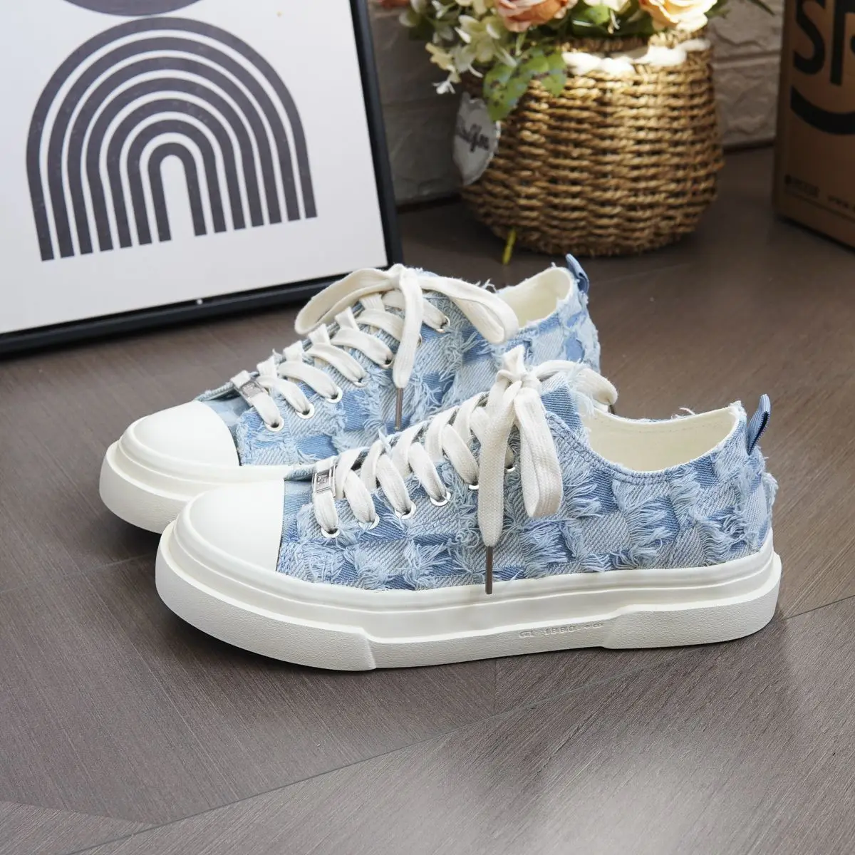 Men's Low-Top Canvas Board Shoes Spring & Autumn Breathable Versatile Flat Casual Sports Student Sneakers
