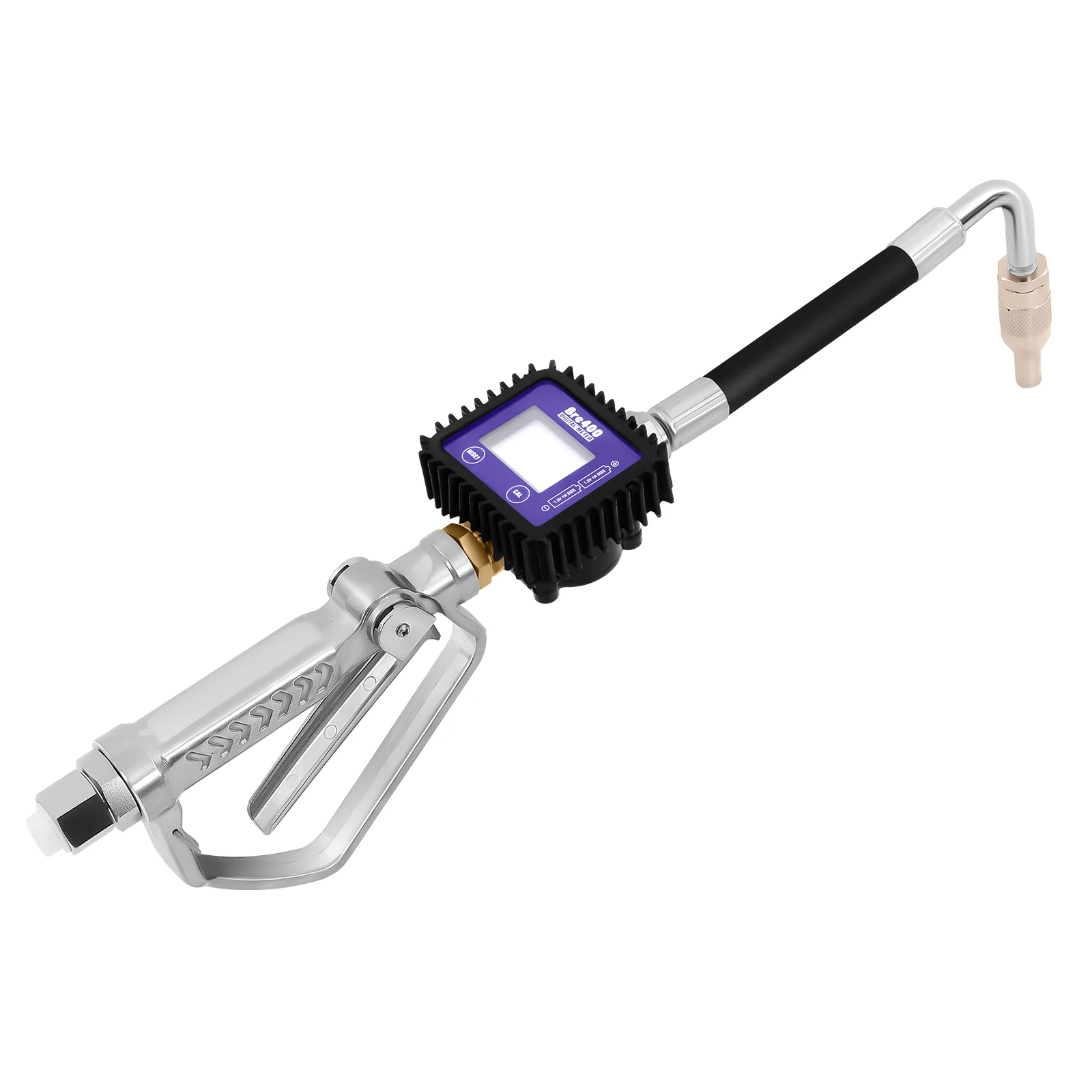 Digital Oil Metering Gun – Auto Shutoff – ±0.3% Accuracy – L/Gal/Pts/Qts – 45Bar – for Engine Oil Diesel – Aluminum