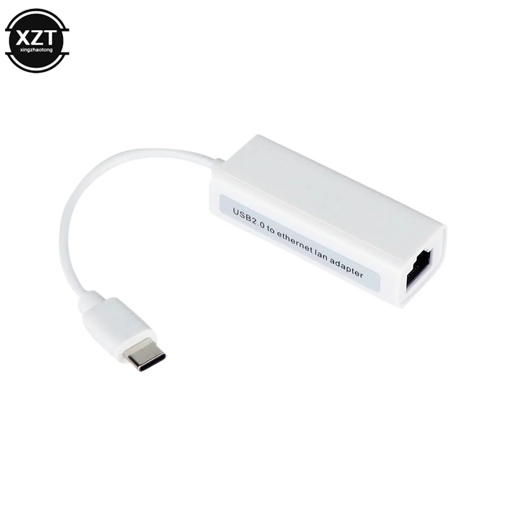 Usb Type-C Naar Rj45 Lan Ethernet Adapter 10/100Mbps Netwerkkaart Voor Macbook Windows Bedrade Internet Kabel Sr9900