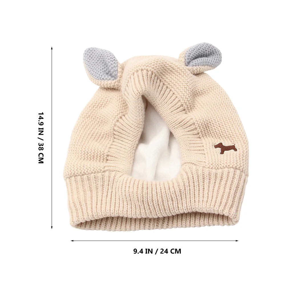 

Rabbit Ear Hat for Dogs Pet Winter Knitted Hat Soft Comfortable Festive Christmas Birthday Photo Props Dog Hats