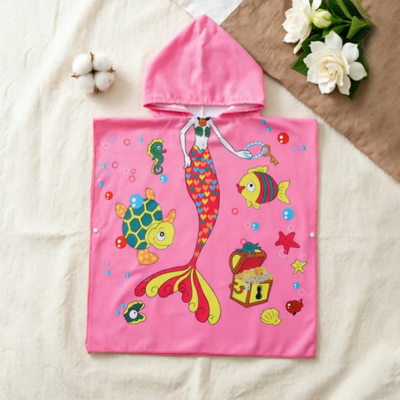 

Summer baby and children's bathrobes sports quick drying absorbent wipes portable travel beach towels