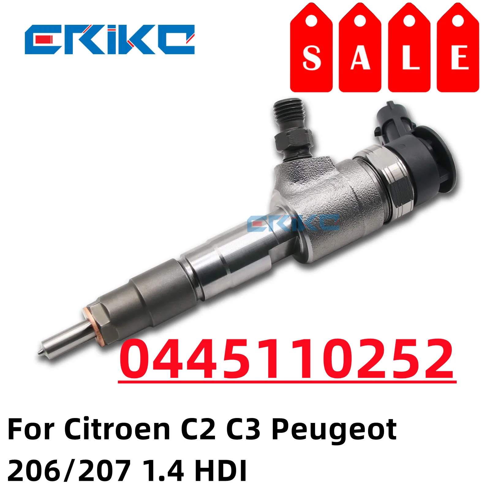 0445110252 0986435143 Diesel Fuel Injector 96565889801980K2 Oil Sprayer 0 445 110 252 For Citroen C2 C3 Peugeot 206/207 1.4 HDI