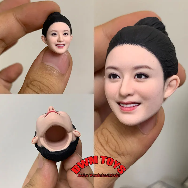 1/6 1/12 Scale Female Soldier Chinese Film TV Actors Zhao Li Ying Head Sculpt For 12inch 6inch TBL Action Figure Doll