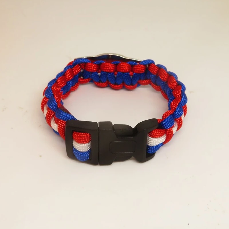 Love Haiti Bracelet Charm Handmade Haiti Flag Wrap Bracelets For Women And Men Jewelry Freindship Lovers Gift