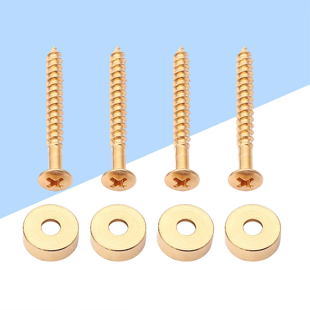 

4Pcs Guitar Neck Joint Bushing Bolt Set Heavy Duty for Electric Guitar and Bass Reliable Connection Rigid Metal Joint Ferrule