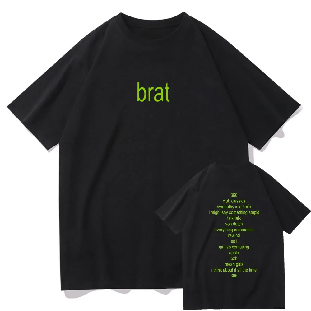

Charli Xcx with Special Guest Shygirl T-Shirts Brat Album Men Women Clothing Aesthetic Unisex Streetwear Summer Cotton Tee Tops